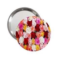 Rose Color Beautiful Flowers 2 25  Handbag Mirrors by Amaryn4rt