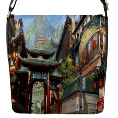 Japanese Art Painting Fantasy Flap Messenger Bag (s) by Amaryn4rt