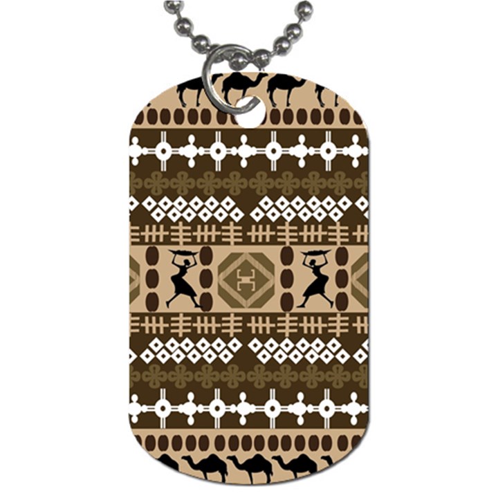 African Vector Patterns Dog Tag (Two Sides)