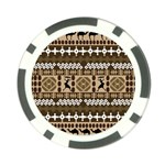 African Vector Patterns Poker Chip Card Guard Front