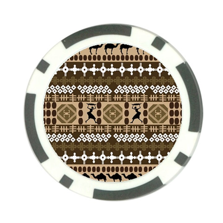 African Vector Patterns Poker Chip Card Guard