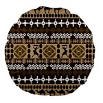 African Vector Patterns Large 18  Premium Flano Round Cushions Back