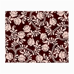 Flower Leaf Pink Brown Floral Small Glasses Cloth (2-side) by Alisyart