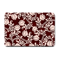 Flower Leaf Pink Brown Floral Small Doormat 