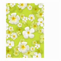 Frangipani Flower Floral White Green Small Garden Flag (two Sides)