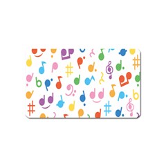 Notes Tone Music Purple Orange Yellow Pink Blue Magnet (name Card) by Alisyart