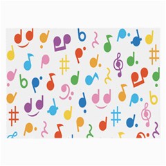 Notes Tone Music Purple Orange Yellow Pink Blue Large Glasses Cloth (2-side) by Alisyart