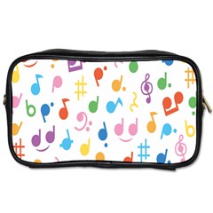 Notes Tone Music Purple Orange Yellow Pink Blue Toiletries Bags 2-side