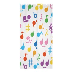 Notes Tone Music Purple Orange Yellow Pink Blue Shower Curtain 36  X 72  (stall) 