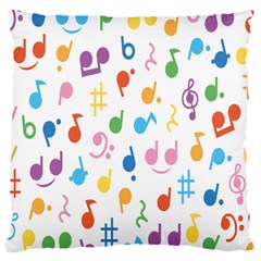 Notes Tone Music Purple Orange Yellow Pink Blue Large Cushion Case (two Sides)