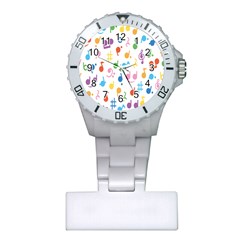 Notes Tone Music Purple Orange Yellow Pink Blue Plastic Nurses Watch