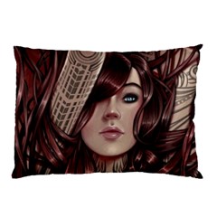 Beautiful Women Fantasy Art Pillow Case (two Sides) by Amaryn4rt