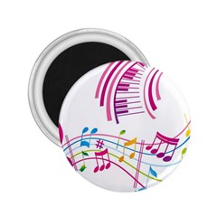 Musical Notes Pink 2 25  Magnets