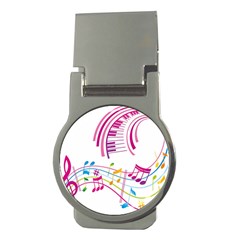 Musical Notes Pink Money Clips (round)  by Alisyart