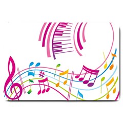 Musical Notes Pink Large Doormat 