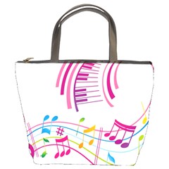 Musical Notes Pink Bucket Bags