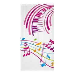 Musical Notes Pink Shower Curtain 36  X 72  (stall) 