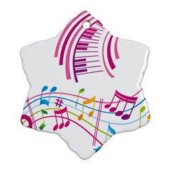 Musical Notes Pink Ornament (snowflake)