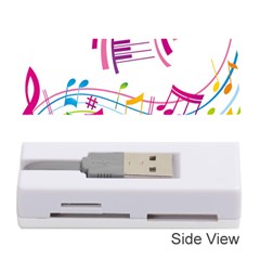 Musical Notes Pink Memory Card Reader (stick) 