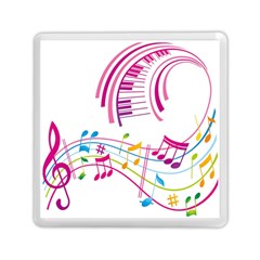 Musical Notes Pink Memory Card Reader (square) 