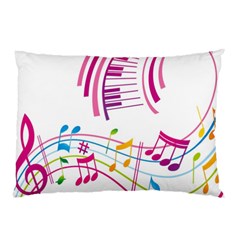 Musical Notes Pink Pillow Case (two Sides)
