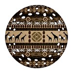 African Vector Patterns  Round Filigree Ornament (Two Sides) Back