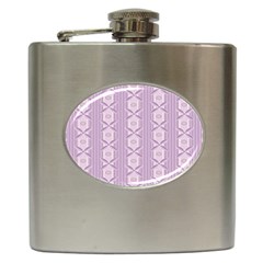 Flower Star Purple Hip Flask (6 Oz)