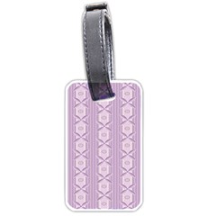 Flower Star Purple Luggage Tags (one Side) 