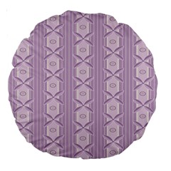 Flower Star Purple Large 18  Premium Round Cushions