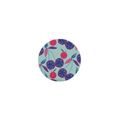 Passion Fruit Pink Purple Cerry Blue Leaf 1  Mini Buttons