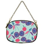 Passion Fruit Pink Purple Cerry Blue Leaf Chain Purses (One Side)  Front