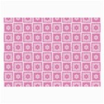 Plaid Floral Flower Pink Large Glasses Cloth (2-Side) Front