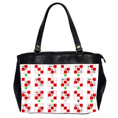 Permutations Dice Plaid Red Green Office Handbags (2 Sides)  by Alisyart