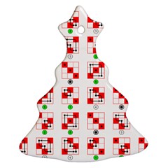 Permutations Dice Plaid Red Green Christmas Tree Ornament (two Sides)