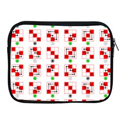 Permutations Dice Plaid Red Green Apple Ipad 2/3/4 Zipper Cases