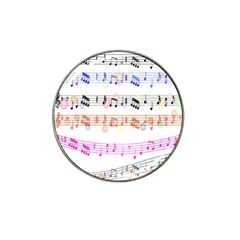 Notes Tone Music Rainbow Color Black Orange Pink Grey Hat Clip Ball Marker (10 Pack) by Alisyart