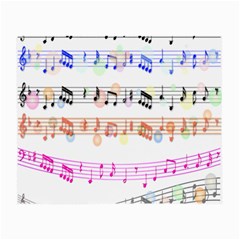 Notes Tone Music Rainbow Color Black Orange Pink Grey Small Glasses Cloth by Alisyart