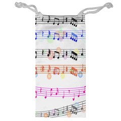 Notes Tone Music Rainbow Color Black Orange Pink Grey Jewelry Bag by Alisyart