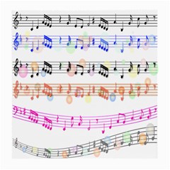 Notes Tone Music Rainbow Color Black Orange Pink Grey Medium Glasses Cloth by Alisyart