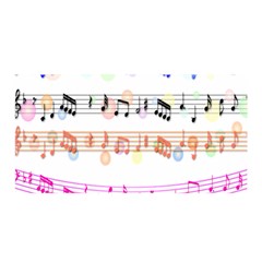 Notes Tone Music Rainbow Color Black Orange Pink Grey Satin Wrap by Alisyart
