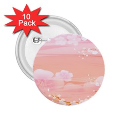 Season Flower Floral Pink 2 25  Buttons (10 Pack) 