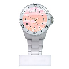 Season Flower Floral Pink Plastic Nurses Watch by Alisyart