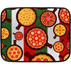 Pizza Italia Beef Flag Double Sided Fleece Blanket (mini) 