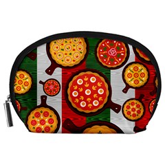 Pizza Italia Beef Flag Accessory Pouches (large)  by Alisyart