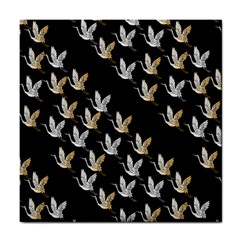 Goose Swan Gold White Black Fly Tile Coasters