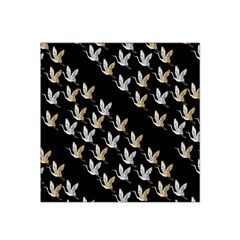 Goose Swan Gold White Black Fly Satin Bandana Scarf