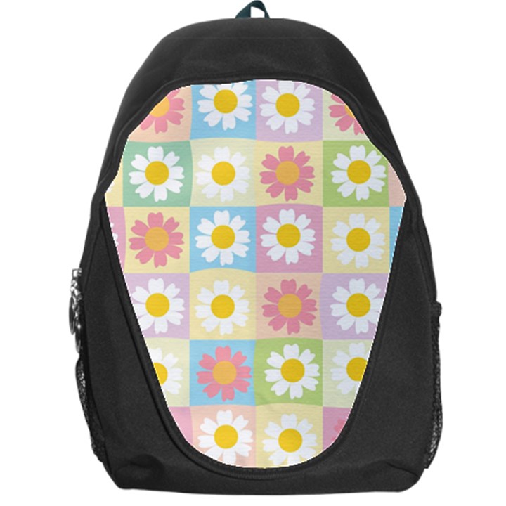 Season Flower Sunflower Blue Yellow Purple Pink Backpack Bag