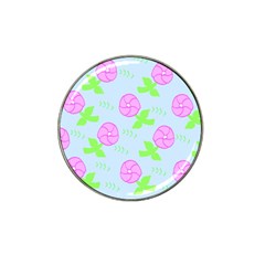 Spring Flower Tulip Floral Leaf Green Pink Hat Clip Ball Marker (10 Pack)