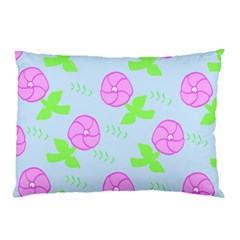 Spring Flower Tulip Floral Leaf Green Pink Pillow Case (two Sides)