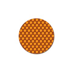 Pumpkin Face Mask Sinister Helloween Orange Golf Ball Marker (4 Pack) by Alisyart